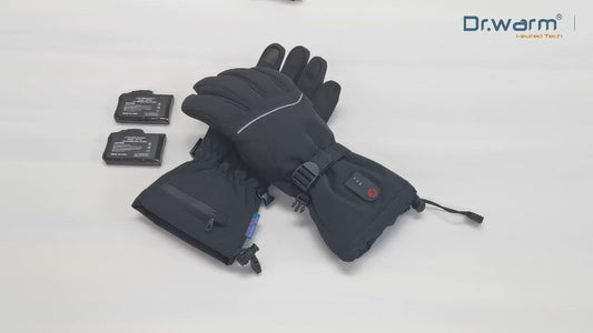 Electric Heated Gloves with Rechargeable Batteries Gloves Waterproof Thermal Gloves Touchscreen for Skiing Walking Hiking Climbing Driving Cold Weather Gloves